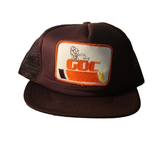 Goc - Brown Mesh Snapback Truckers Hat - One Size - Picture 1 of 7